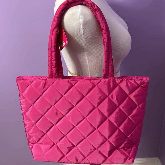 Juicy Couture Pink Quilted Tote Bag with double strap handles - Picture 3 of 8